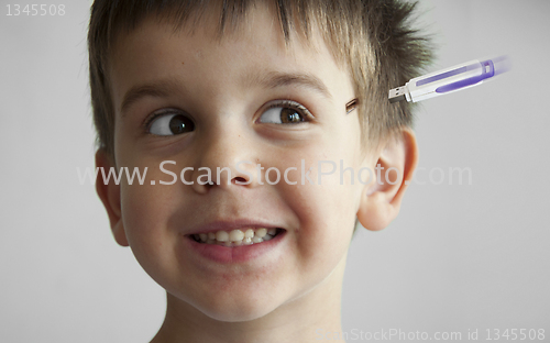 Image of Boy and flash memory