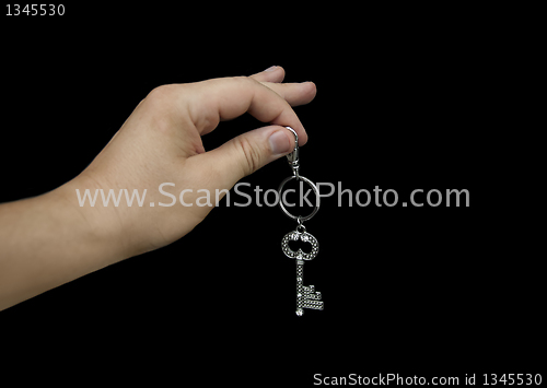 Image of Hand holding key