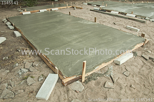 Image of Freshly poured concrete slab