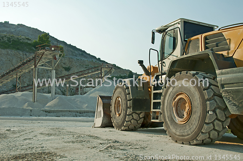 Image of Quarry and Bulldozer