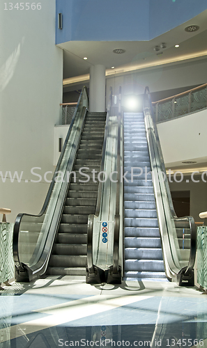 Image of Shop escalator in shopping