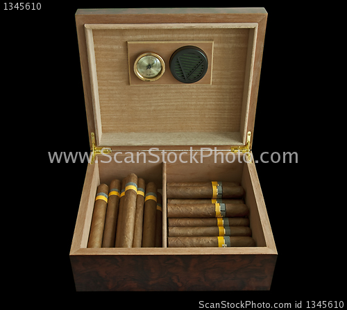 Image of Humidor and cigars
