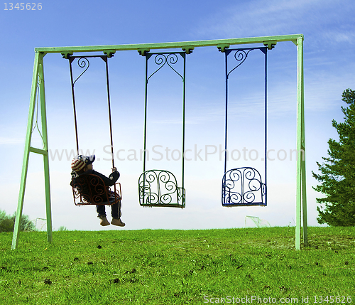 Image of Boy on swing