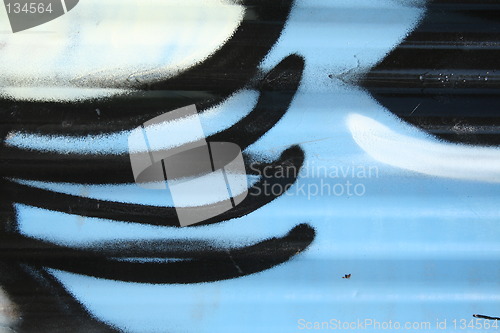 Image of Corrugated iron with graffiti