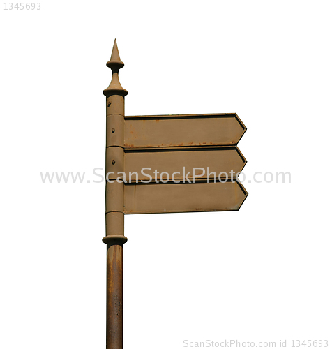 Image of Conceptual brown roadsign with