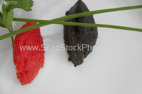 Image of Black and red caviar 
