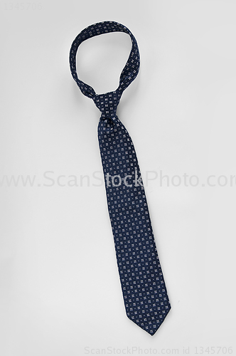 Image of Closeup of a blue business tie 