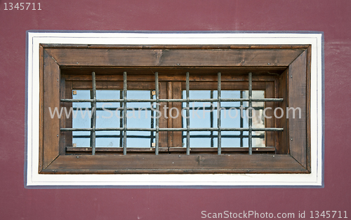 Image of Old window with grid