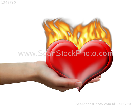 Image of Heart in Fire. 