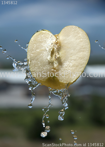 Image of Apple under water