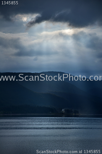 Image of Sunset at dam