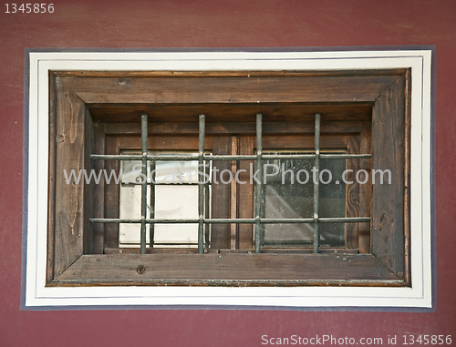 Image of Old window with grid