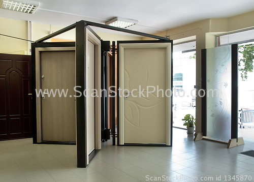 Image of Doors shop and stillage.