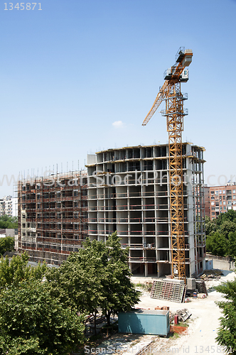 Image of Construction industry and cran. 