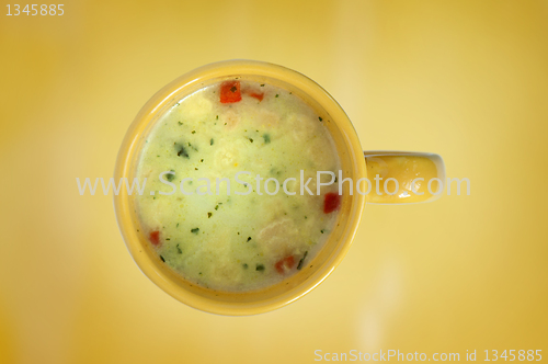 Image of Vegetable soup in a cup