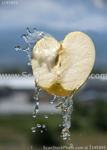 Image of Apple under water