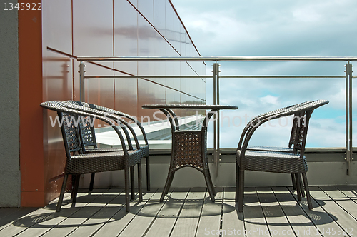 Image of Table with two chairs
