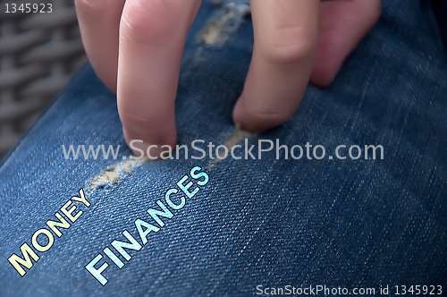 Image of Jaggy jeans with texts