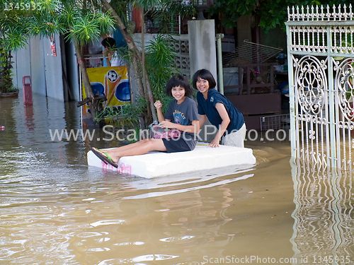 Image of Monsoon season in Ayuttaya, Thailand 2011