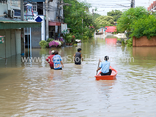 Image of Monsoon season in Ayuttaya, Thailand 2011