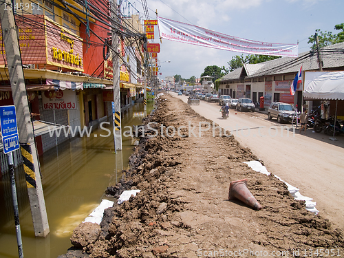 Image of Monsoon season in Ayuttaya, Thailand 2011