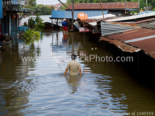 Image of Monsoon season in Ayuttaya, Thailand 2011