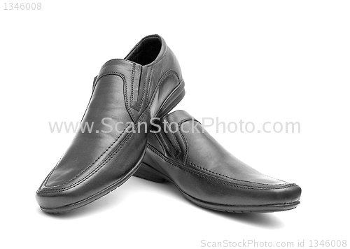 Image of Pair of black man's shoes 
