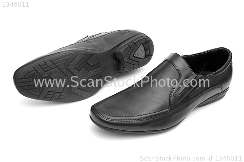 Image of Pair of black man's shoes 
