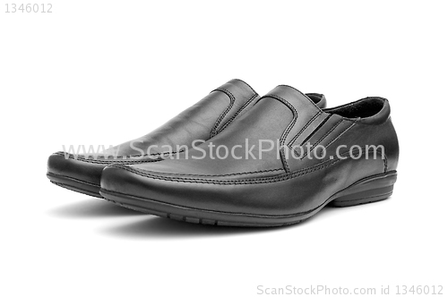 Image of Pair of black man's shoes 
