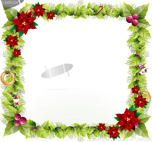 Image of Christmas background design to add any text in the middle.