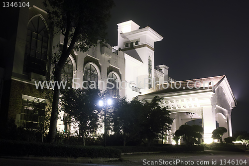 Image of Hotel building night scene