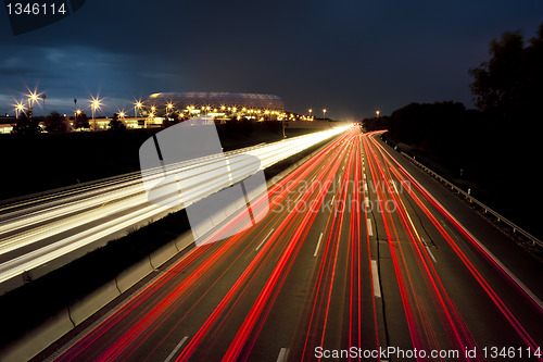 Image of car lights motion