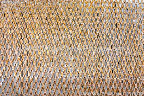 Image of old rusty metal grating background