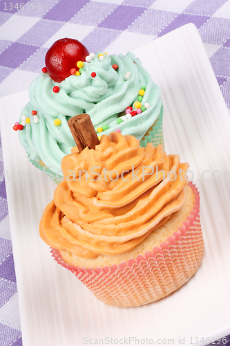 Image of Two fancy cupcakes