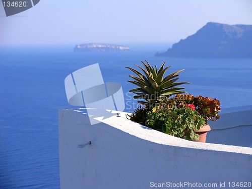 Image of balcony sea view,Santorini