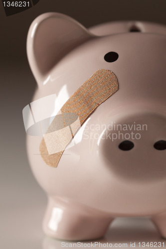 Image of Piggy Bank with Bandage on Face