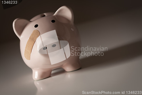 Image of Piggy Bank with Bandage on Face