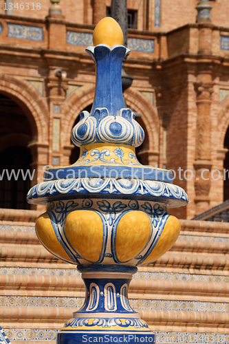 Image of Detail of Plaza de Espana in Seville, Spain