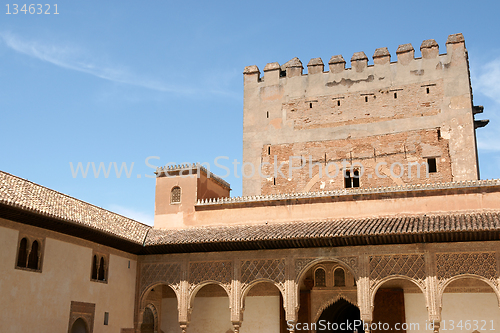 Image of Comares Tower and Courtyard of the Myrtles in Granada