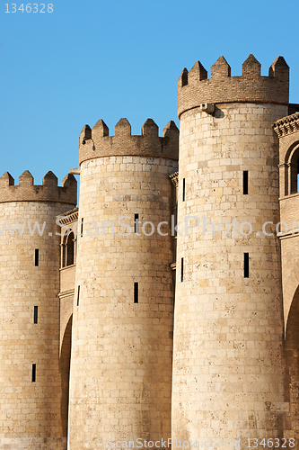 Image of Detail of the Aljaferia Palace in Zaragoza, Spain