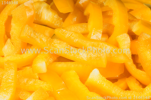 Image of Yellow bell peppers background