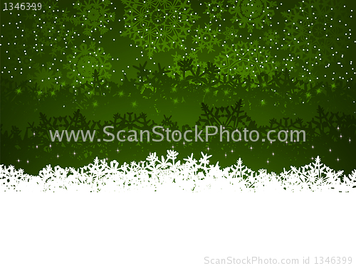 Image of Winter background with many snowflakes. EPS 8
