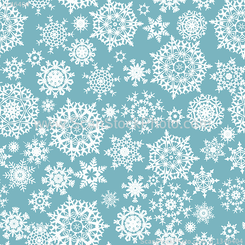 Image of Seamless card with Christmas snowflakes. EPS 8