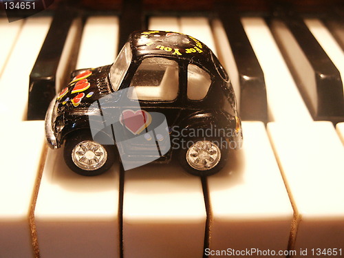 Image of machine on keys