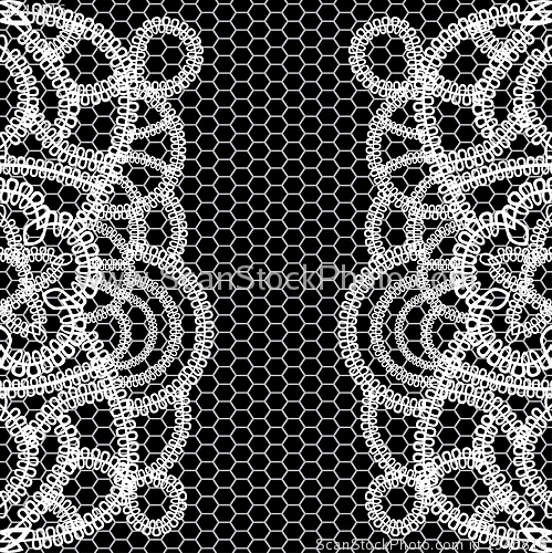 Image of black background with lace