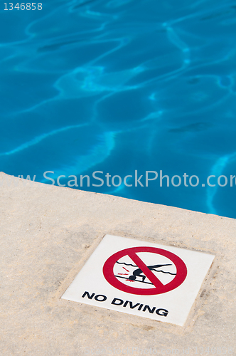 Image of No diving sign