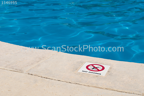 Image of No diving sign