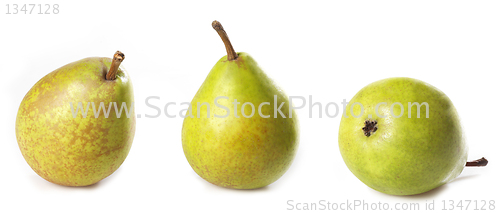 Image of three green pears