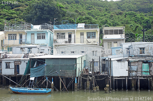 Image of famous wood house on water