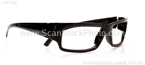 Image of black glasses on a white background 